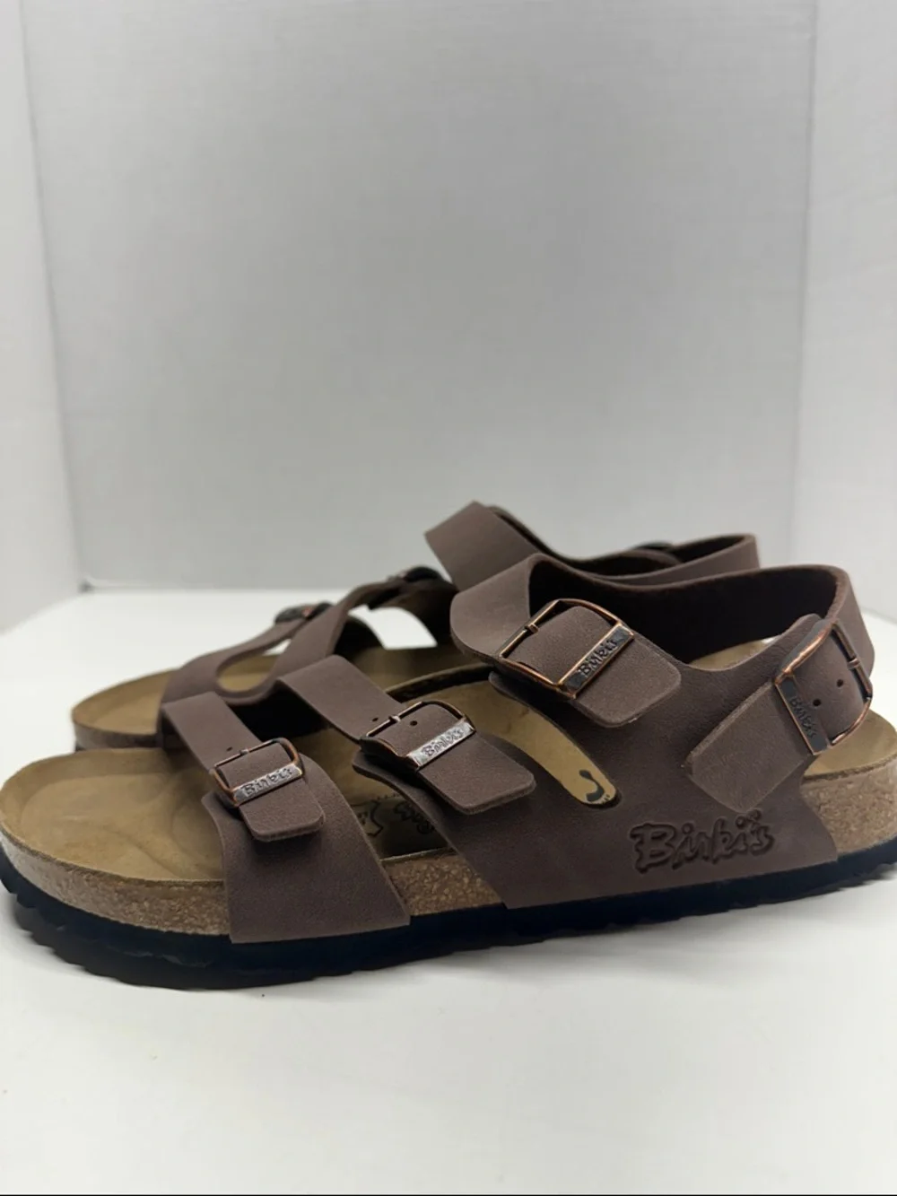 Birkenstock Birki's Canberra Sandals Open Toe Adjustable Ankle Strap Brown 9